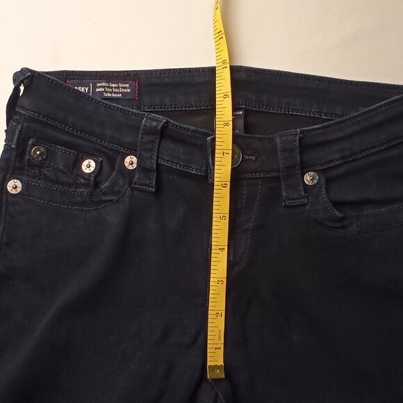True Religion Jeans Size 26/2 Casey Low Rise Super Skinny Dark Wash - Picture 8 of 10